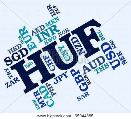 Huf Currency Indicates Forex Trading And Banknotes