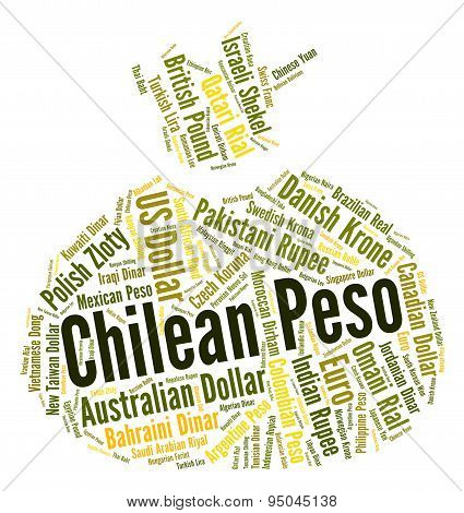 Chilean Peso Shows Worldwide Trading And Clp