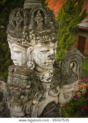 Weathered Hindu statue