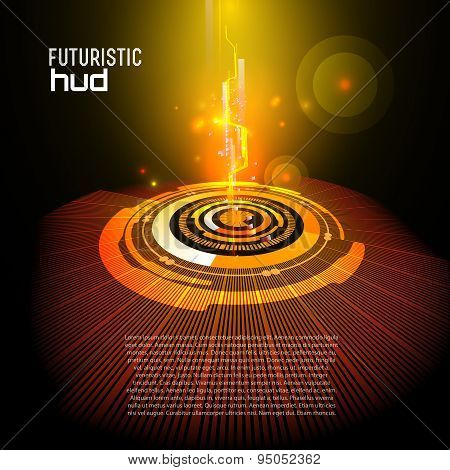 Futuristic interface, HUD,  vector background