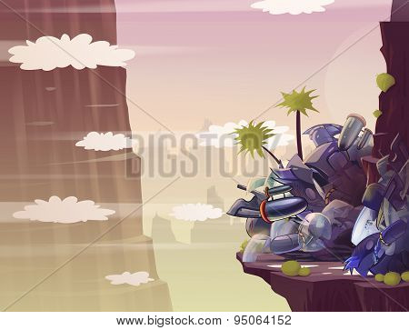 Car Crash In The Canyon.