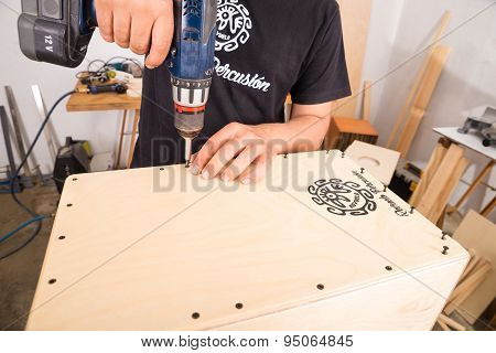 Finishing A Cajon Flamenco