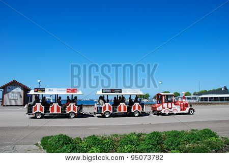 Sightseeing Train With Tourists