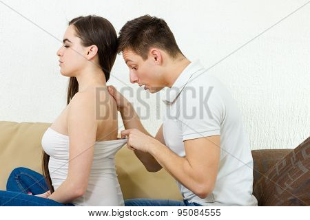 Young Adult Man Spots Something Unusual