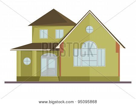 Vector picture of two floor house