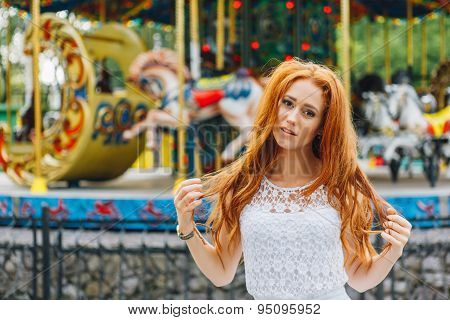 Beautiful red hair girl