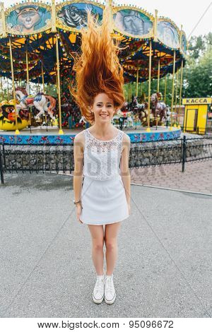 Beautiful red hair girl