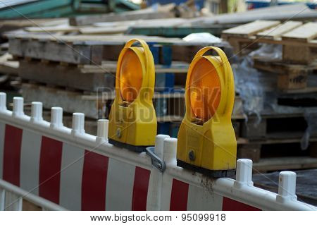 Barrier at a construction site