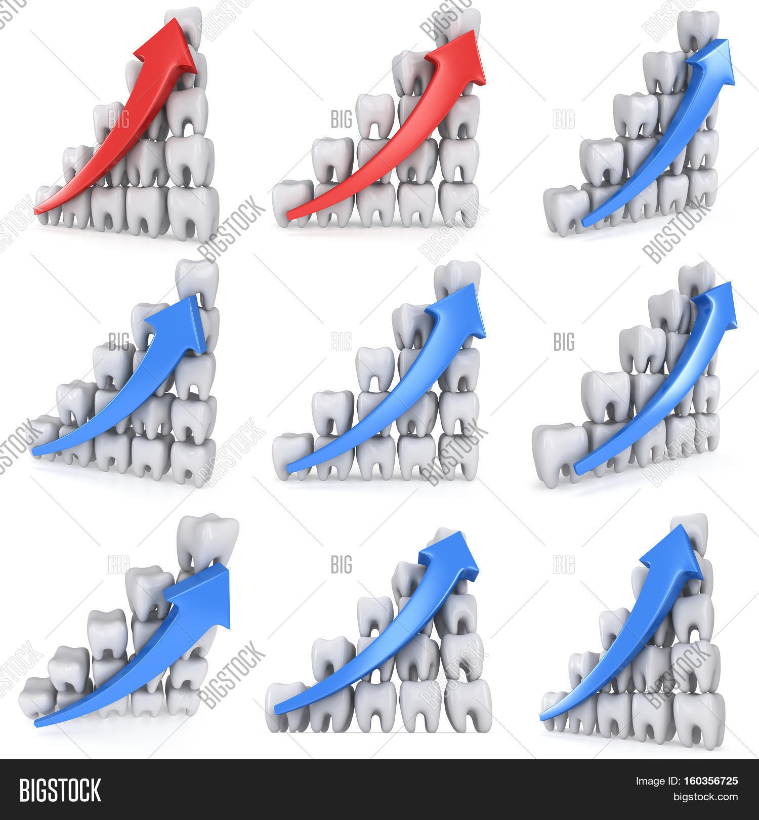 Tooth Chart 3d 3d Teeth Bar Graph Image & Photo (Free Trial) | Bigstock