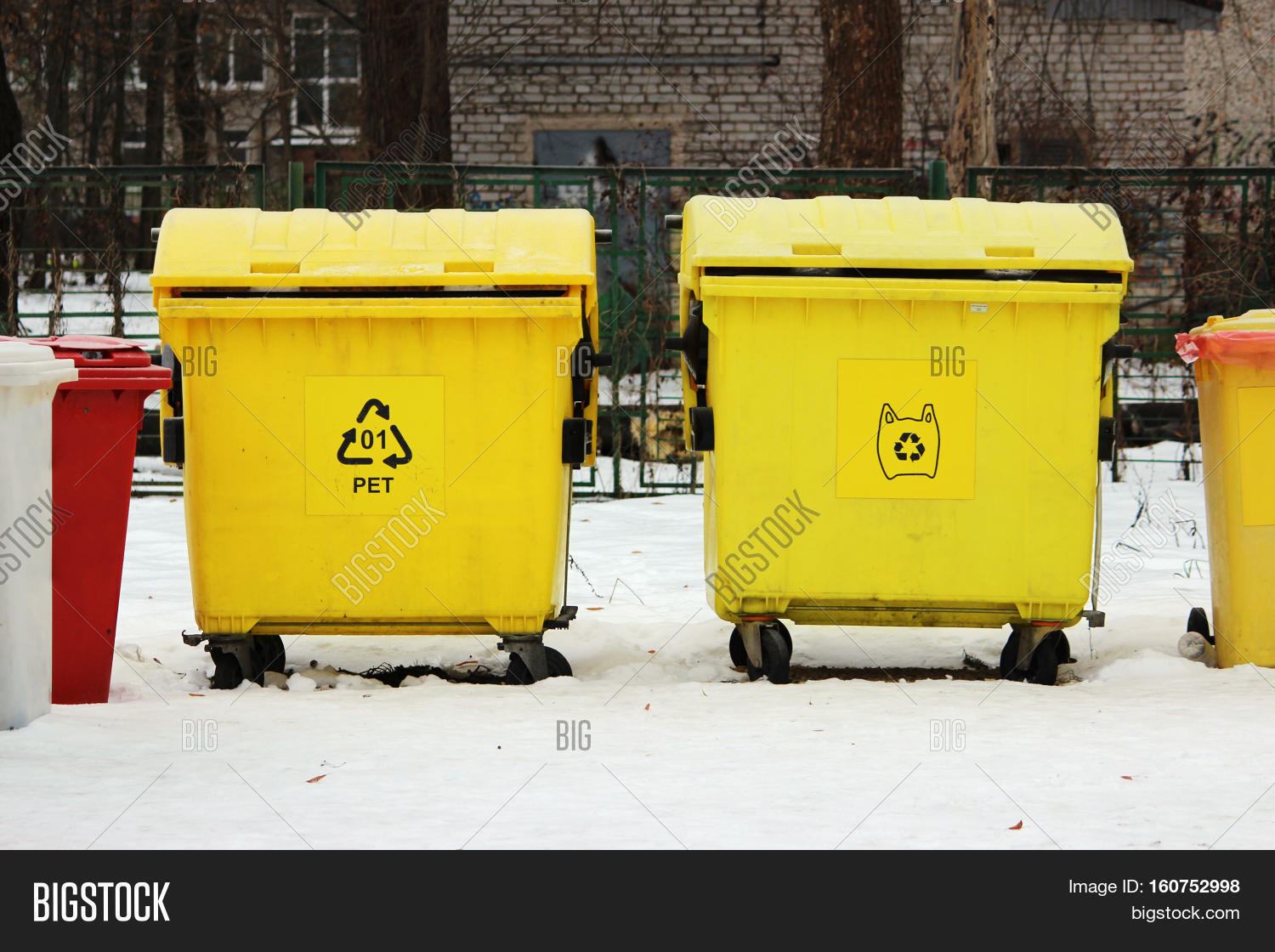 Two Yellow Bins Image & Photo (Free Trial) Bigstock