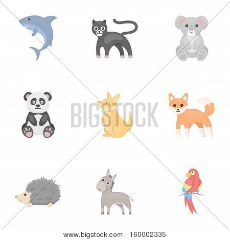 Animals set icons in cartoon style. Big collection of animals vector symbol stock