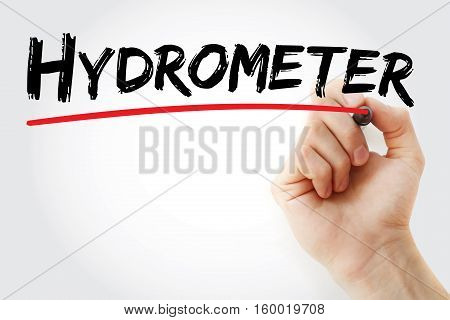 Hand Writing Hydrometer With Marker