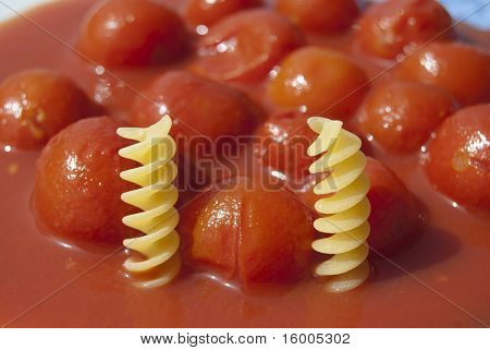 pasta y tomate