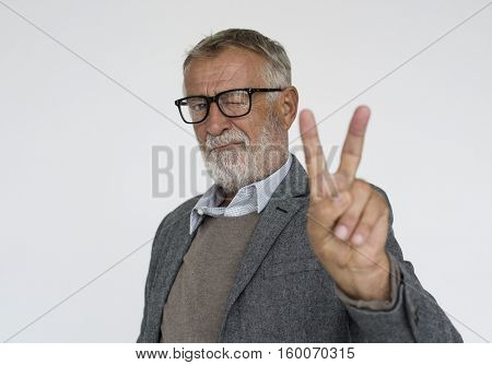 Man Cheerful Studio Portrait