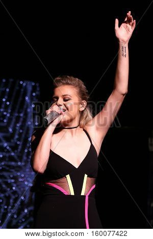 NEW YORK-DEC 2: Country music artist Kelsea Ballerini performs in concert at Irving Plaza on December 2, 2016 in New York City.