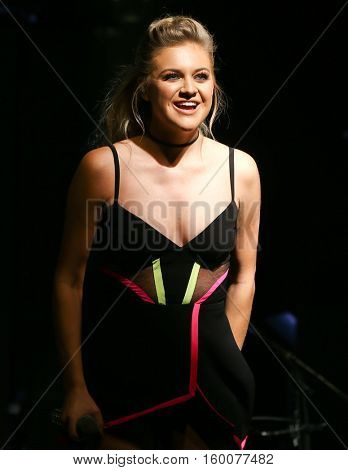 NEW YORK-DEC 2: Country music artist Kelsea Ballerini performs in concert at Irving Plaza on December 2, 2016 in New York City.