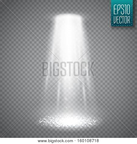 UFO light beam isolated on transparnt background. Vector illustration