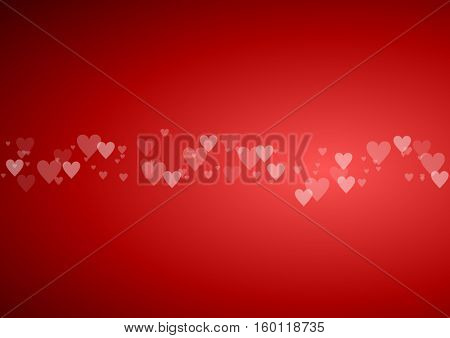 Red hearts valentines vector anstract background.