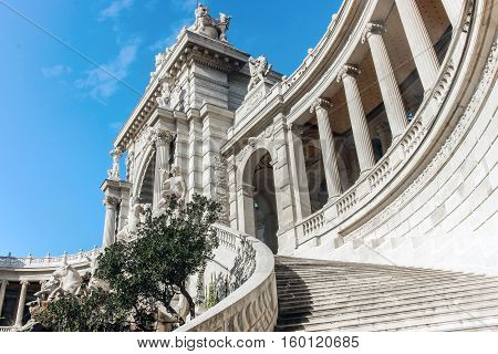 old buildings at longchamp palace in france
