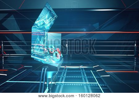 Futuristic Digital Benchboard Side