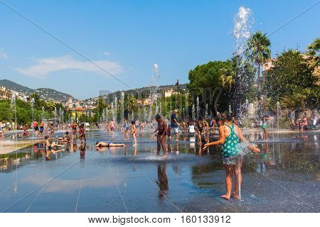 Promenade Du Paillon In Nice, France