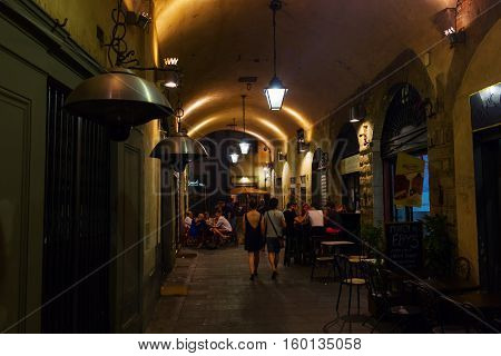 Street Scene In The Old Town Of Florence