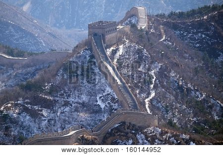 BADALING - FEBRUARY 24:  The Great Wall of China in Badaling, China, February 24, 2016.