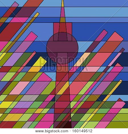 Abstract shapes geometric artwork Alexander Platz Berlin