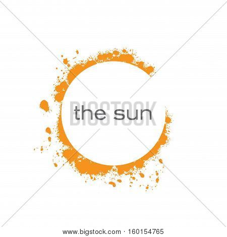 Vector abstract sun spots, isolated abstract illustration