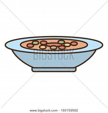plate soup dinner cooking vector illustration eps 10