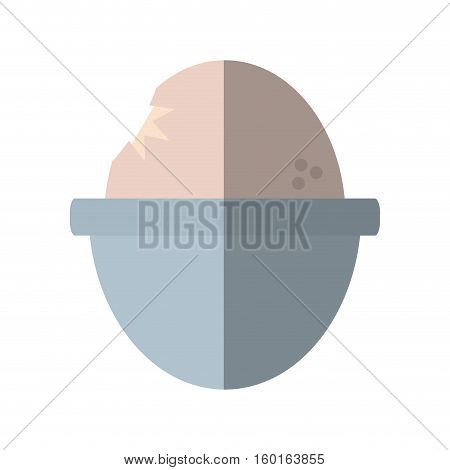 soft boiled egg breakfast design shadow vector illustration eps 10