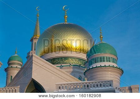 Domes Of The Cathedral Mosque In Moscow