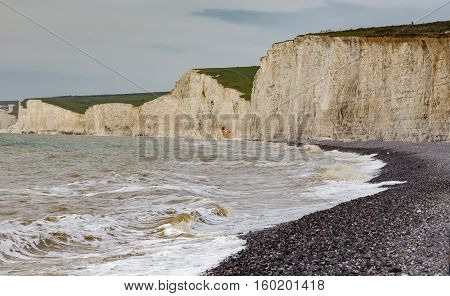 Shot of the Seven Sisters taken from the beach on a visit to Eastbourne in early summer.