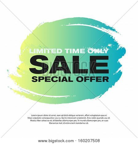 Vector sale banner design. Grunge marine blue discount background eps10