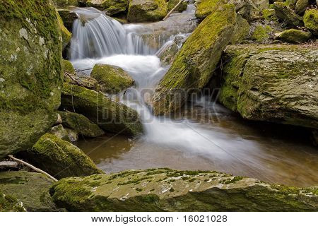 Cascada Y Rocas Efecto Seda