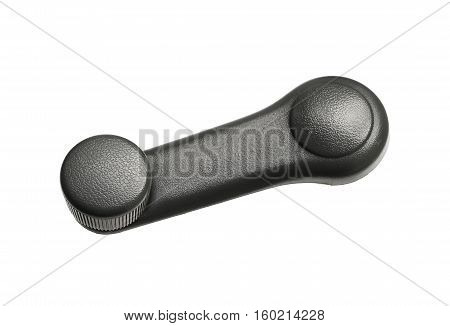 Window winder crank handle for car isolated on white background