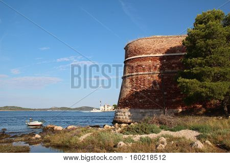 Sibenik St. Nicholas Fortress / 16 century St. Nicholas fortress (Croatia)
