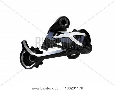 Bicycle rear derailleur for mountain bike isolated