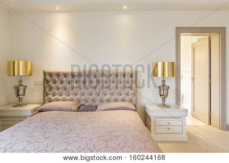 Elegant Master Bedroom With Bed