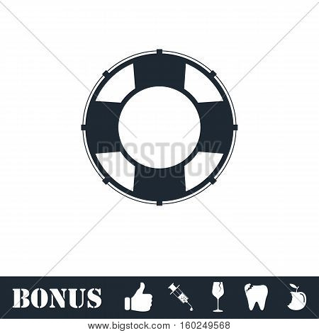 Lifebuoys icon flat. Vector illustration symbol and bonus pictogram