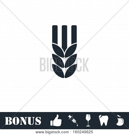 Agriculture icon flat. Vector illustration symbol and bonus pictogram