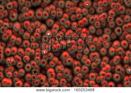 Anatomy organic background. molecular cell structure. 3d render