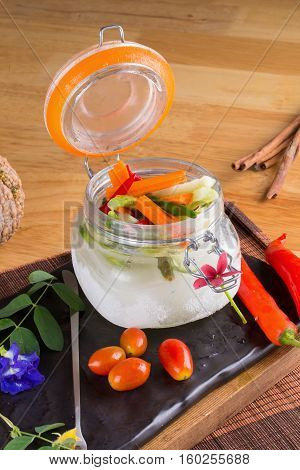 Acar Sayur, Wayang Homemade Vegetables Pickles.