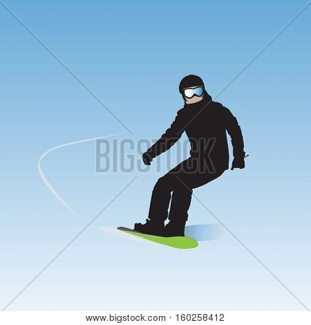 The Snowboarder On Descent