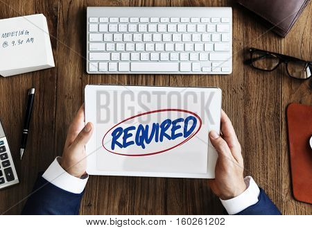 Required Choice Demand Request Order Concept