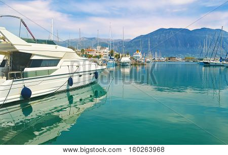 boats at Kalamata port Messinia Peloponnese Greece