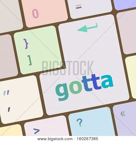 Gotta Word On Keyboard Key, Notebook Computer Button