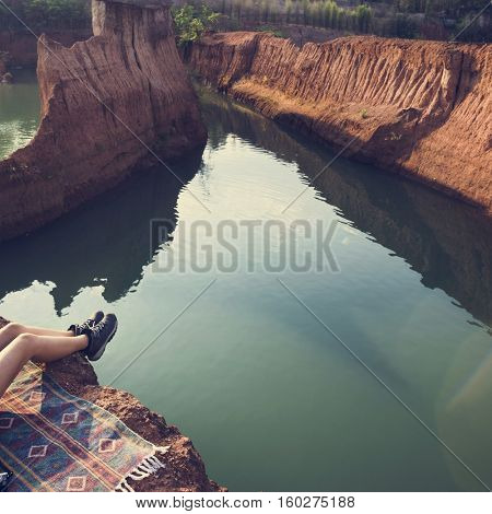 Woman Travel Backpacker Adventure Concept