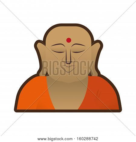 head buddha faith thai god vector illustration eps 10