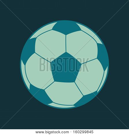 Soccer ball football flat design icon sport vector stock